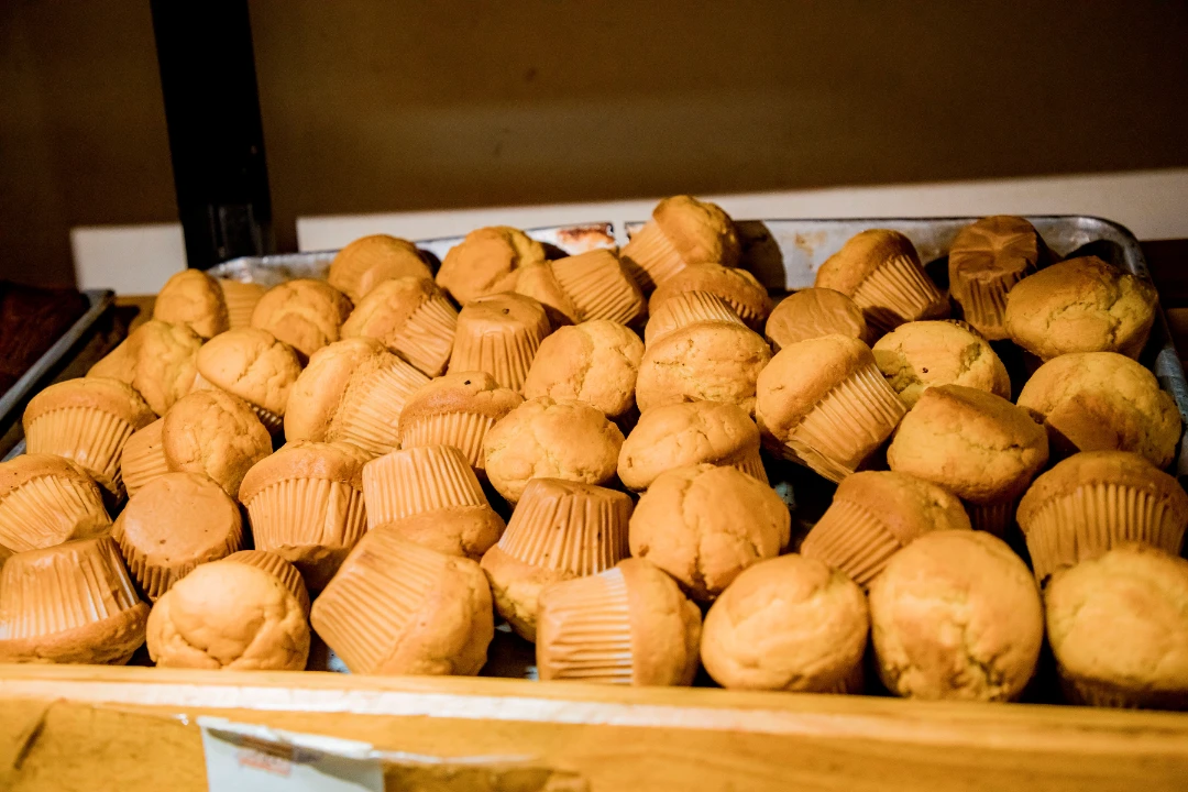 Fresh bakery products and pastries arranged in a premium presentation.
